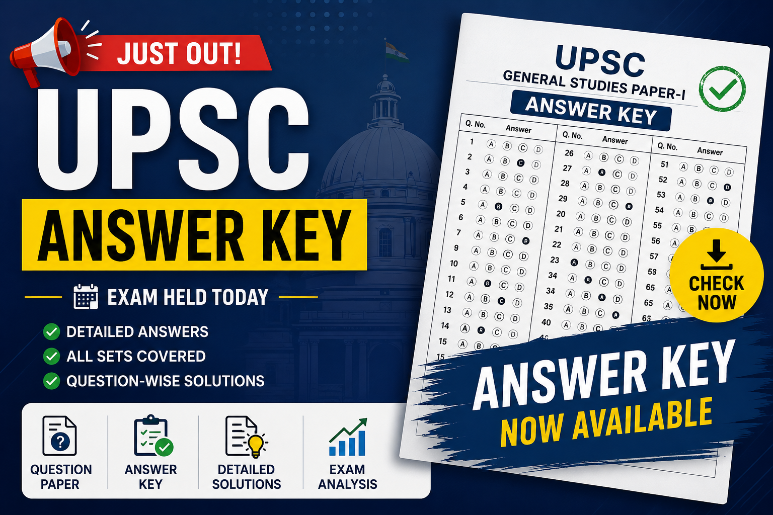 UPSC Exam Updates, Answer Keys & Study Material